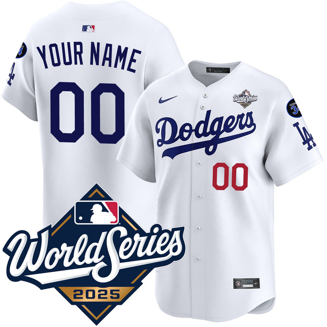 Men's LA Dodgers 25/26 Stitched Jersey - World Series 2025 Patch