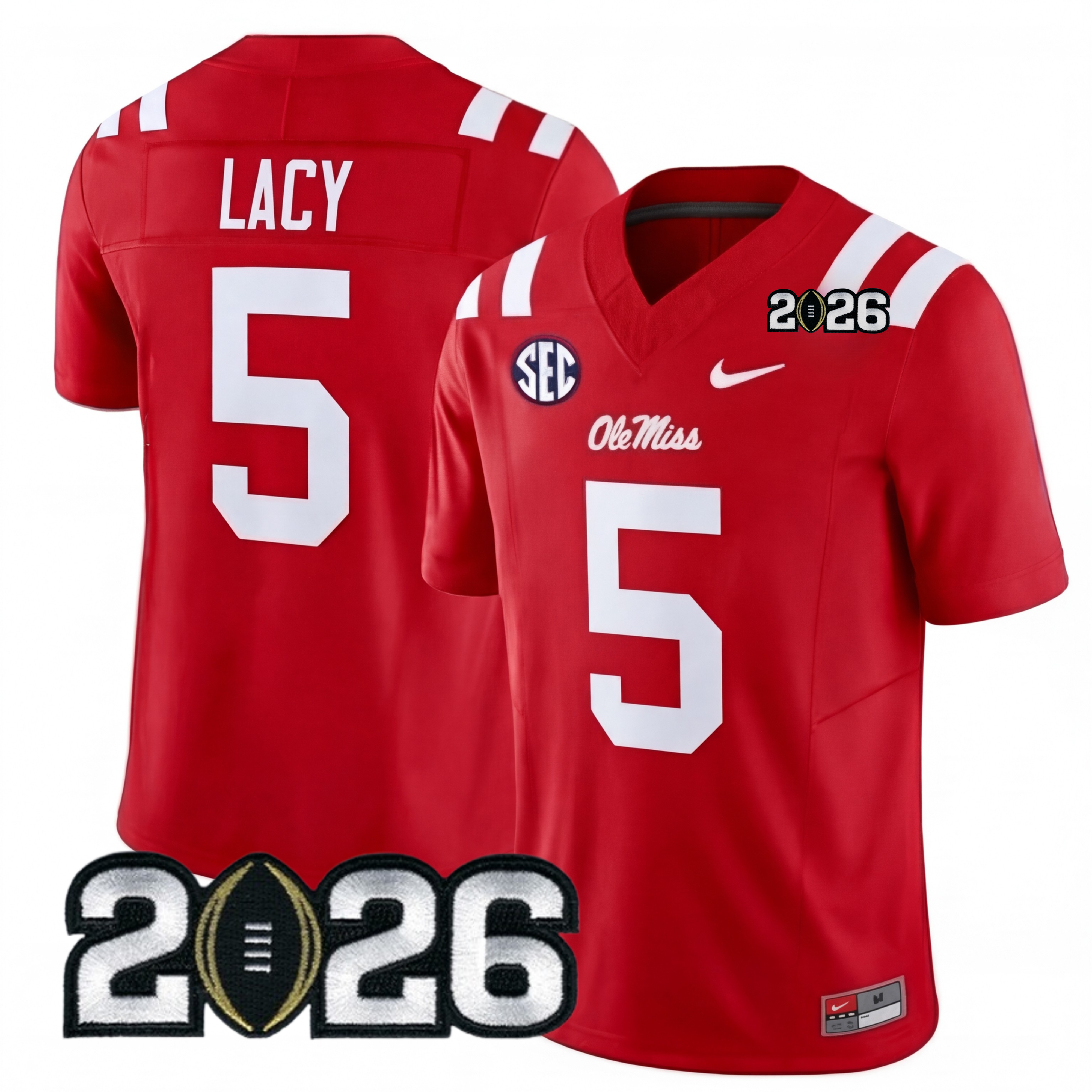 Men's Ole.M.Rebels 2026 Jersey - 2026 CFP Patch