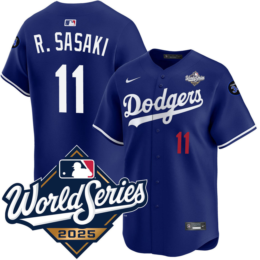 Men's LA Dodgers 25/26 Stitched Jersey - World Series 2025 Patch