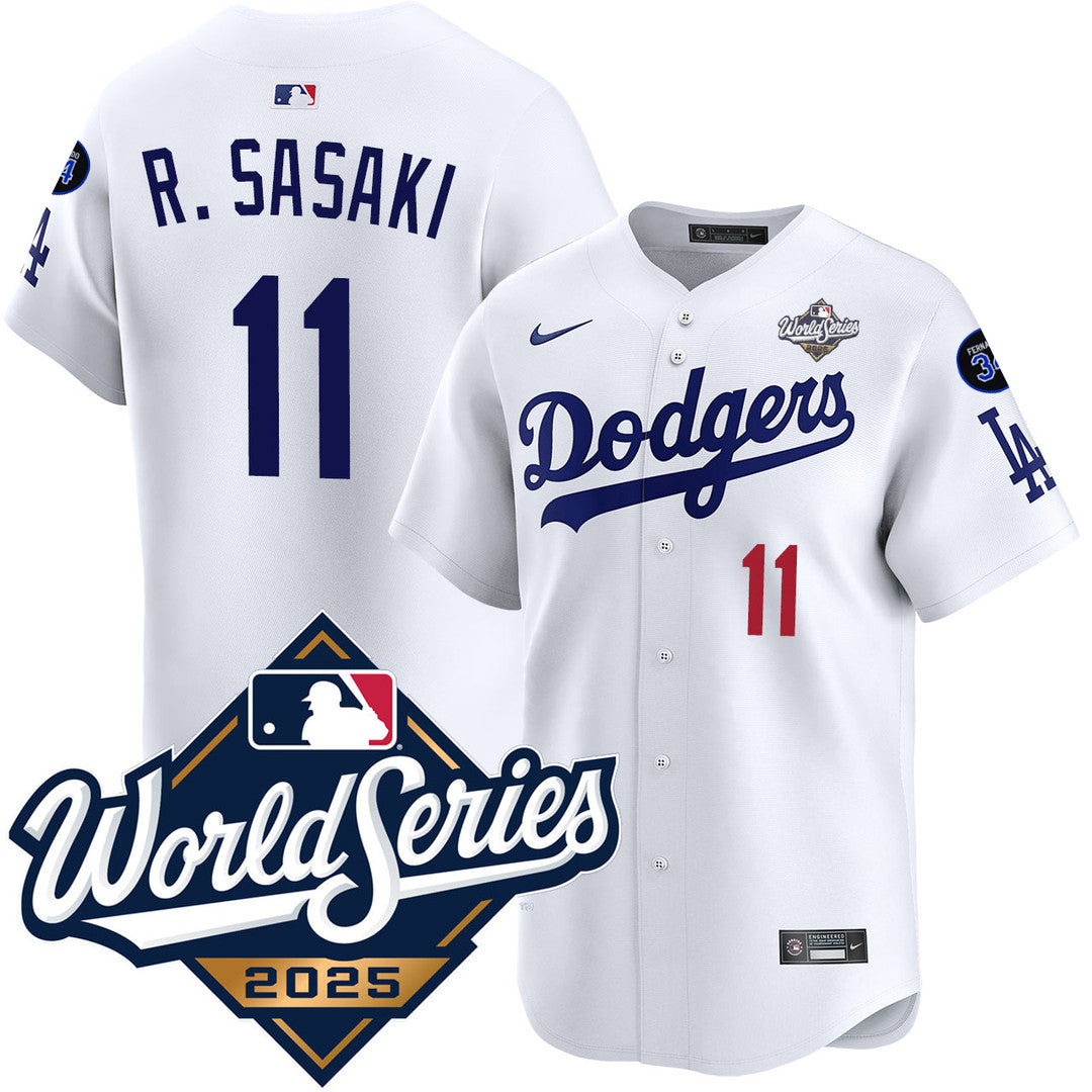 Men's LA Dodgers 25/26 Stitched Jersey - World Series 2025 Patch