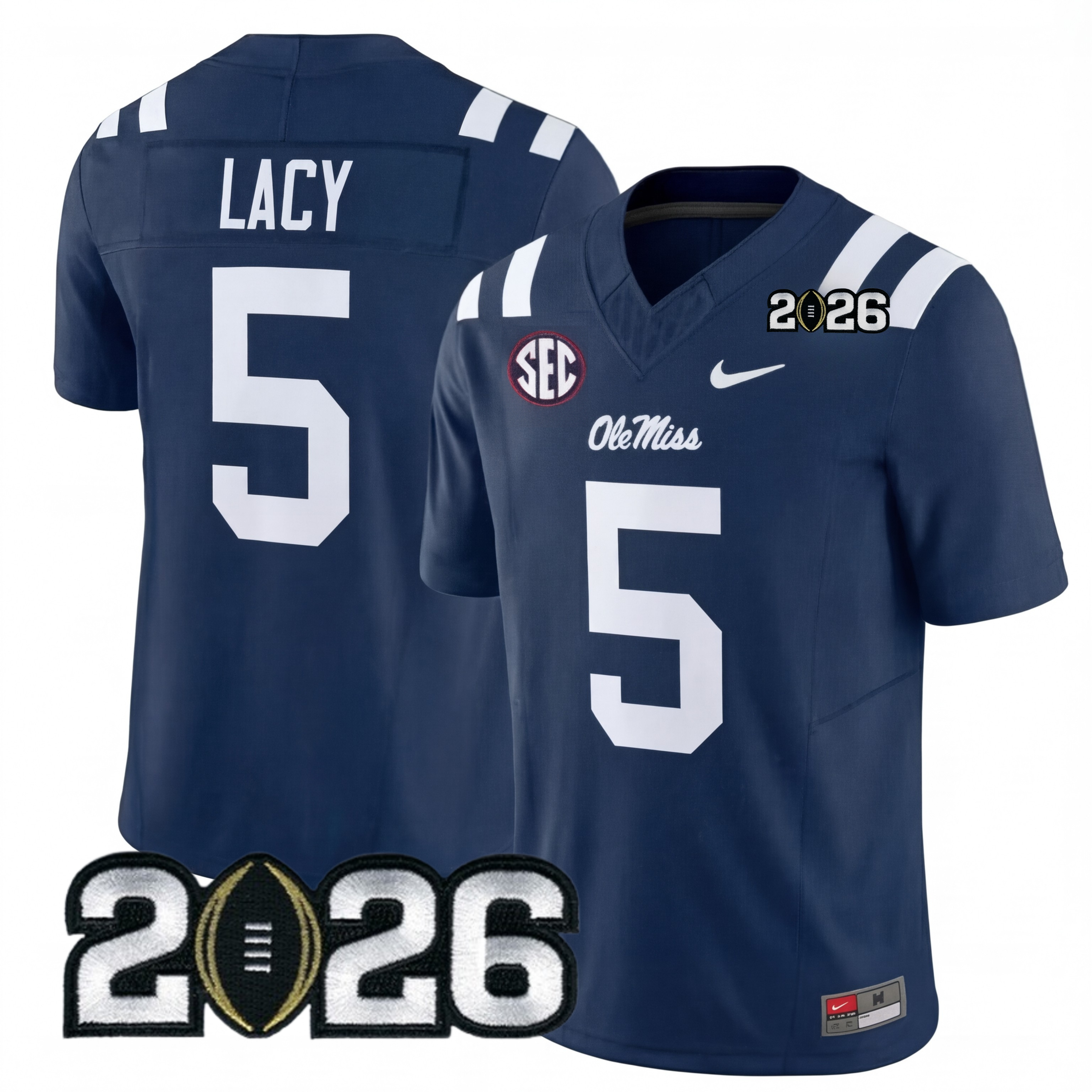 Men's Ole.M.Rebels 2026 Jersey - 2026 CFP Patch