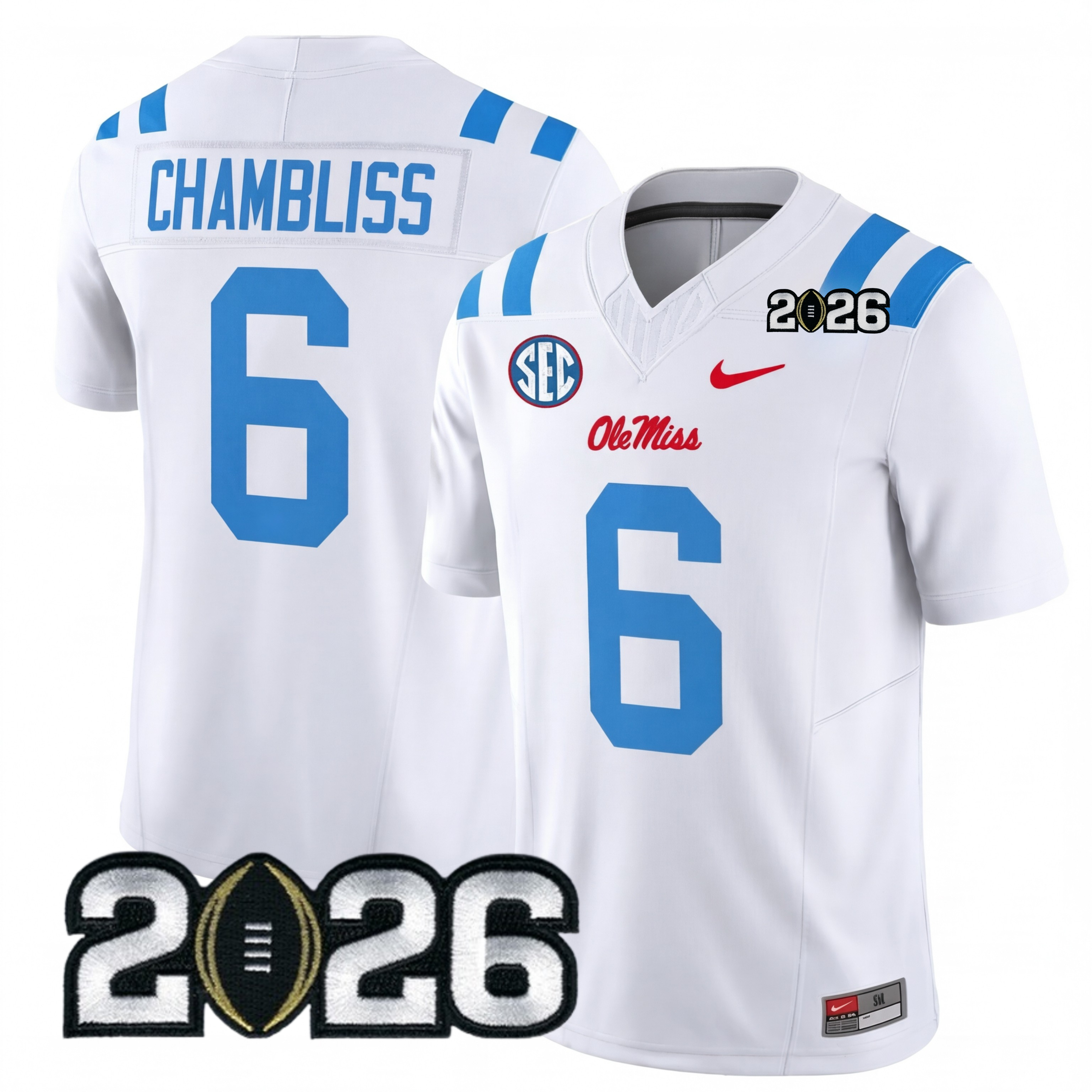 Men's Ole.M.Rebels 2026 Jersey - 2026 CFP Patch