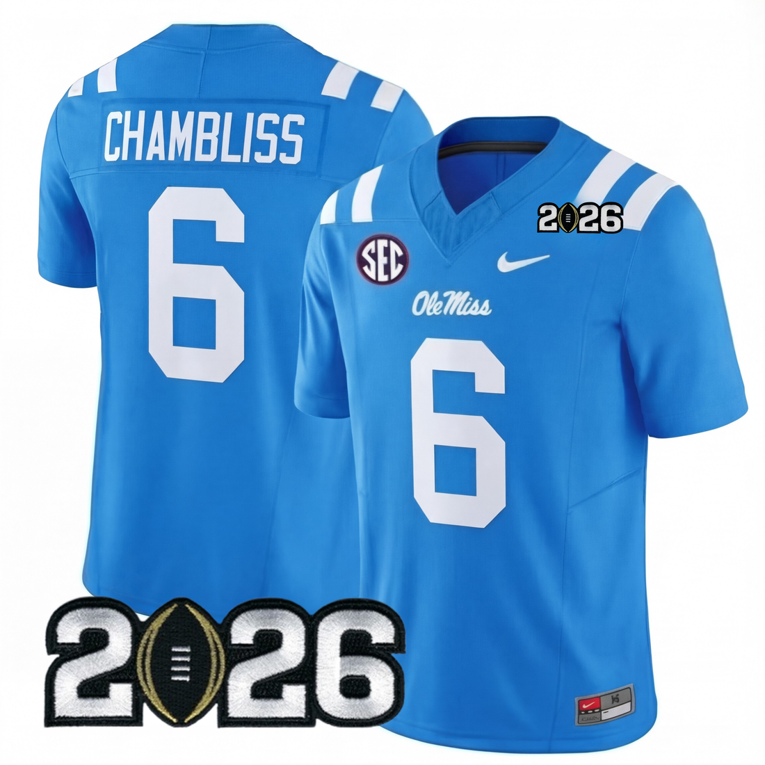 Men's Ole.M.Rebels 2026 Jersey - 2026 CFP Patch