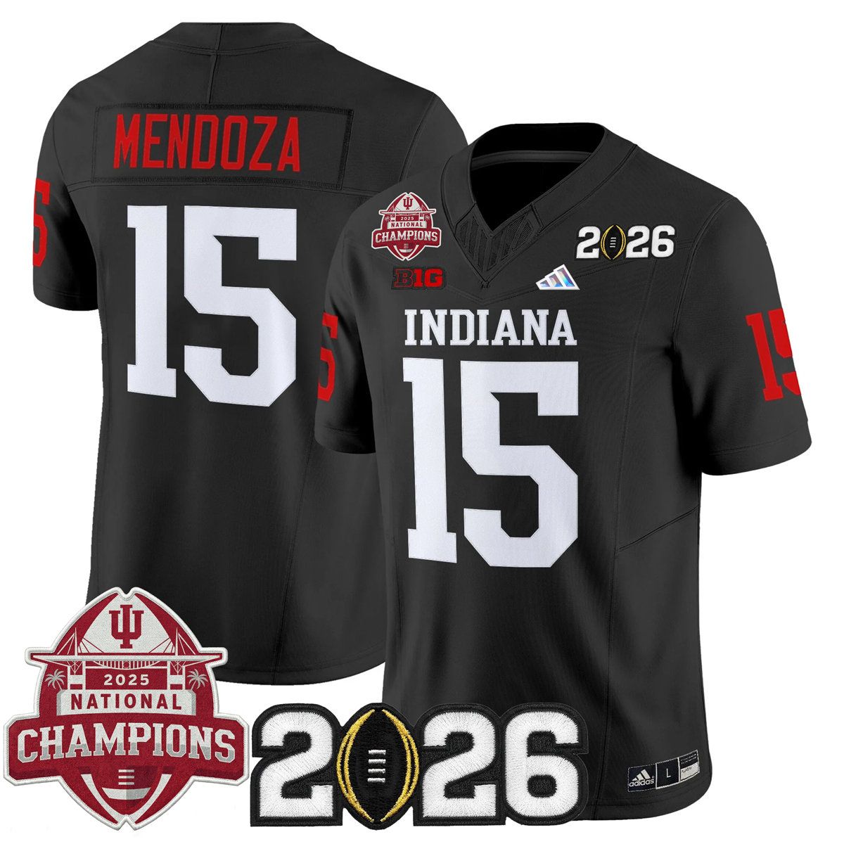 Indiana College Football Stitched Jersey - 2026 CFP vs National Champions Patch