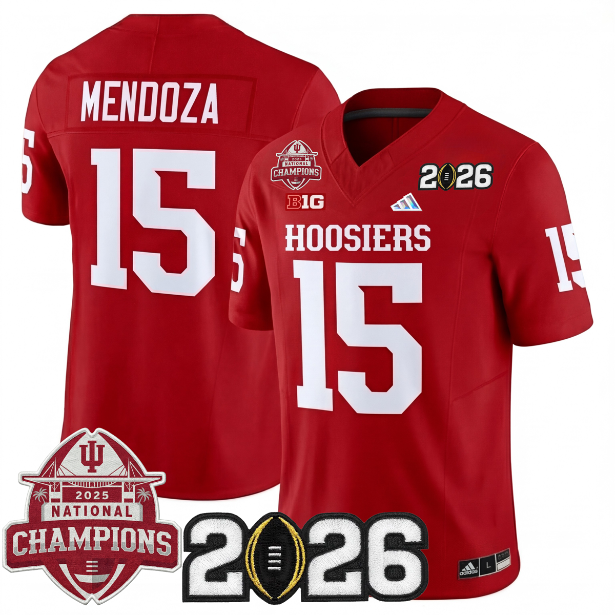 Indiana College Football Stitched Jersey - 2026 CFP vs National Champions Patch