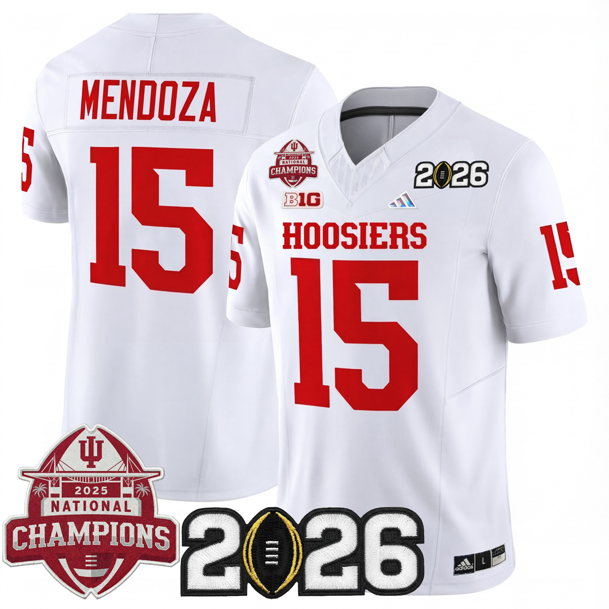 Indiana College Football Stitched Jersey - 2026 CFP vs National Champions Patch