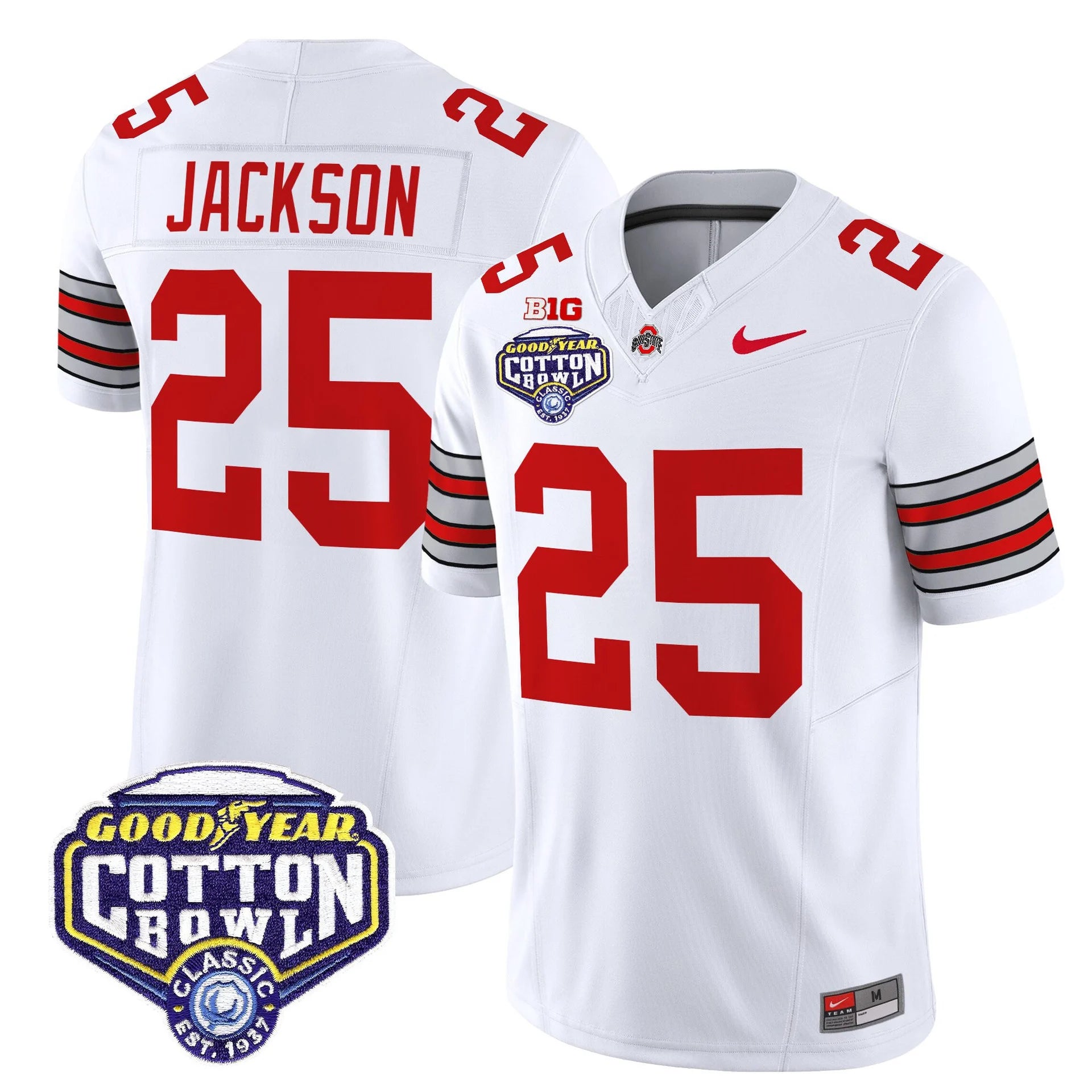 Men's OSU 'Heritage Stripe" Jersey - C.Bowl Patch