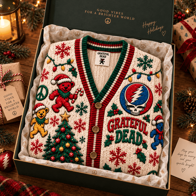 Grateful Dead Ugly Cardigan Christmas