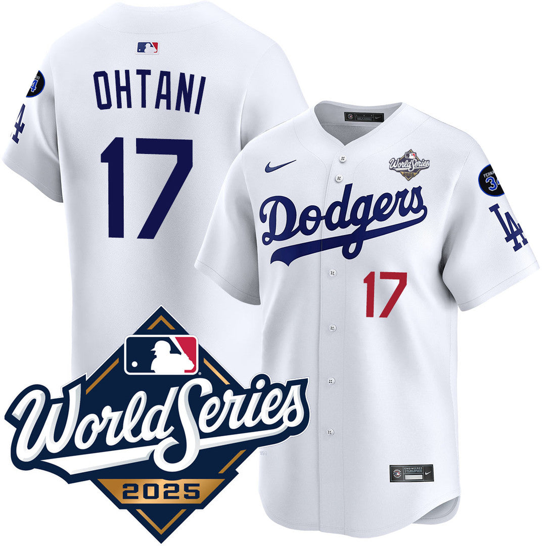 Men's LA Dodgers 25/26 Stitched Jersey - World Series 2025 Patch