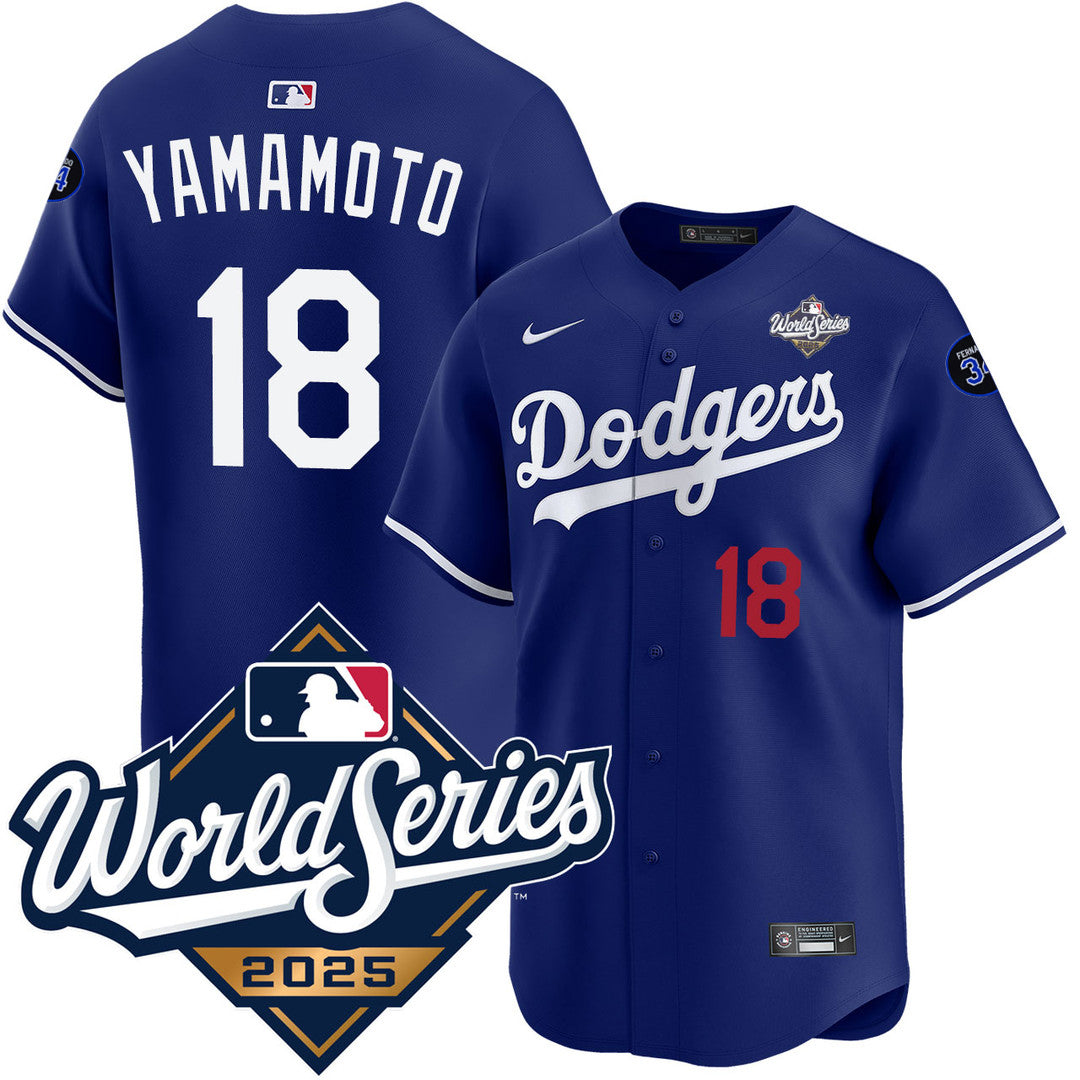 Men's LA Dodgers 25/26 Stitched Jersey - World Series 2025 Patch