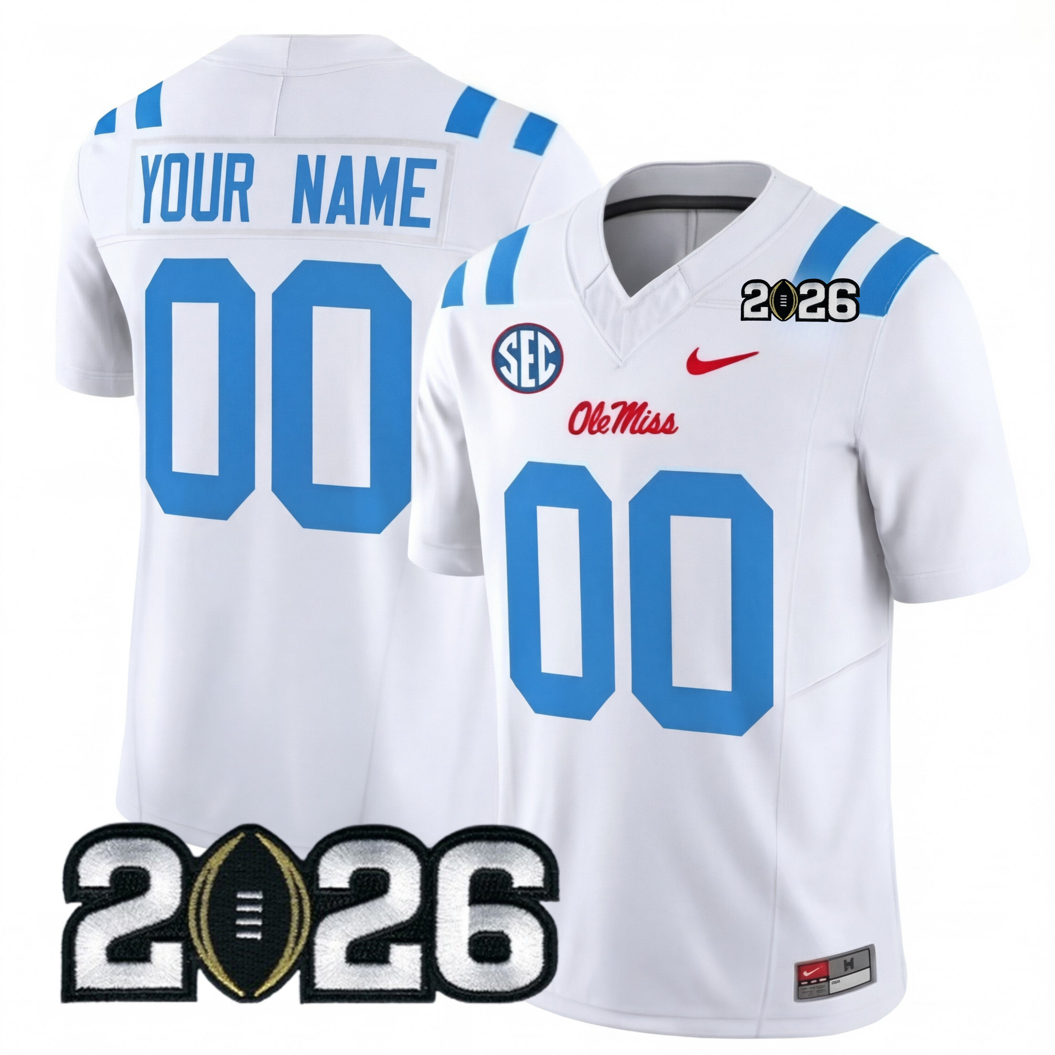Men's Ole.M.Rebels 2026 Jersey - 2026 CFP Patch