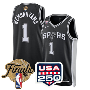 Men's San Antonio Spurs 2026 All Stitched Jersey - Finals +250th Patch