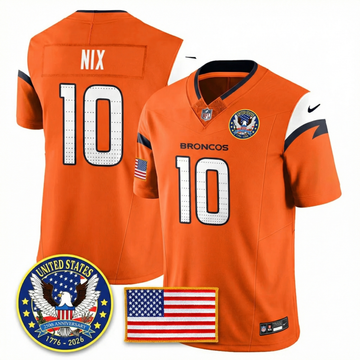Men's DEN Broncos 2026 Jersey - United States 250th Anniversary Patch