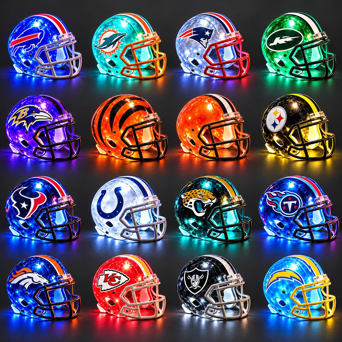 Football Helmet LED Lamp - Full 32 Team Styles 🏈