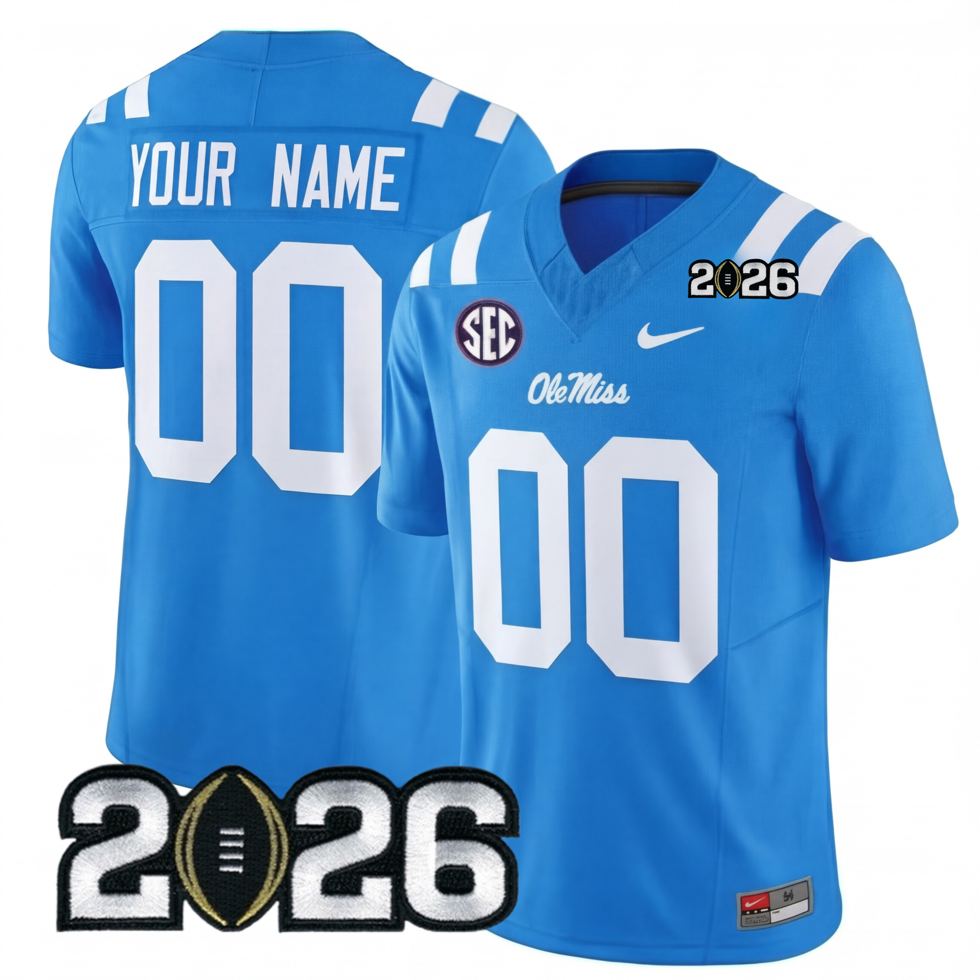 Men's Ole.M.Rebels 2026 Jersey - 2026 CFP Patch