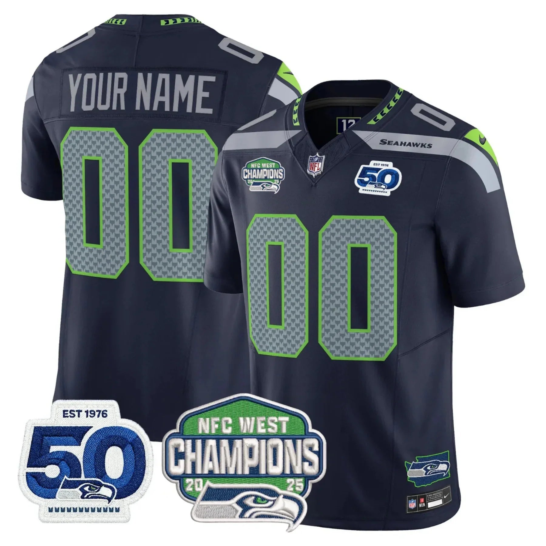 Men's SEA Football Limited Jersey - 50th & NFC West Champions Patch