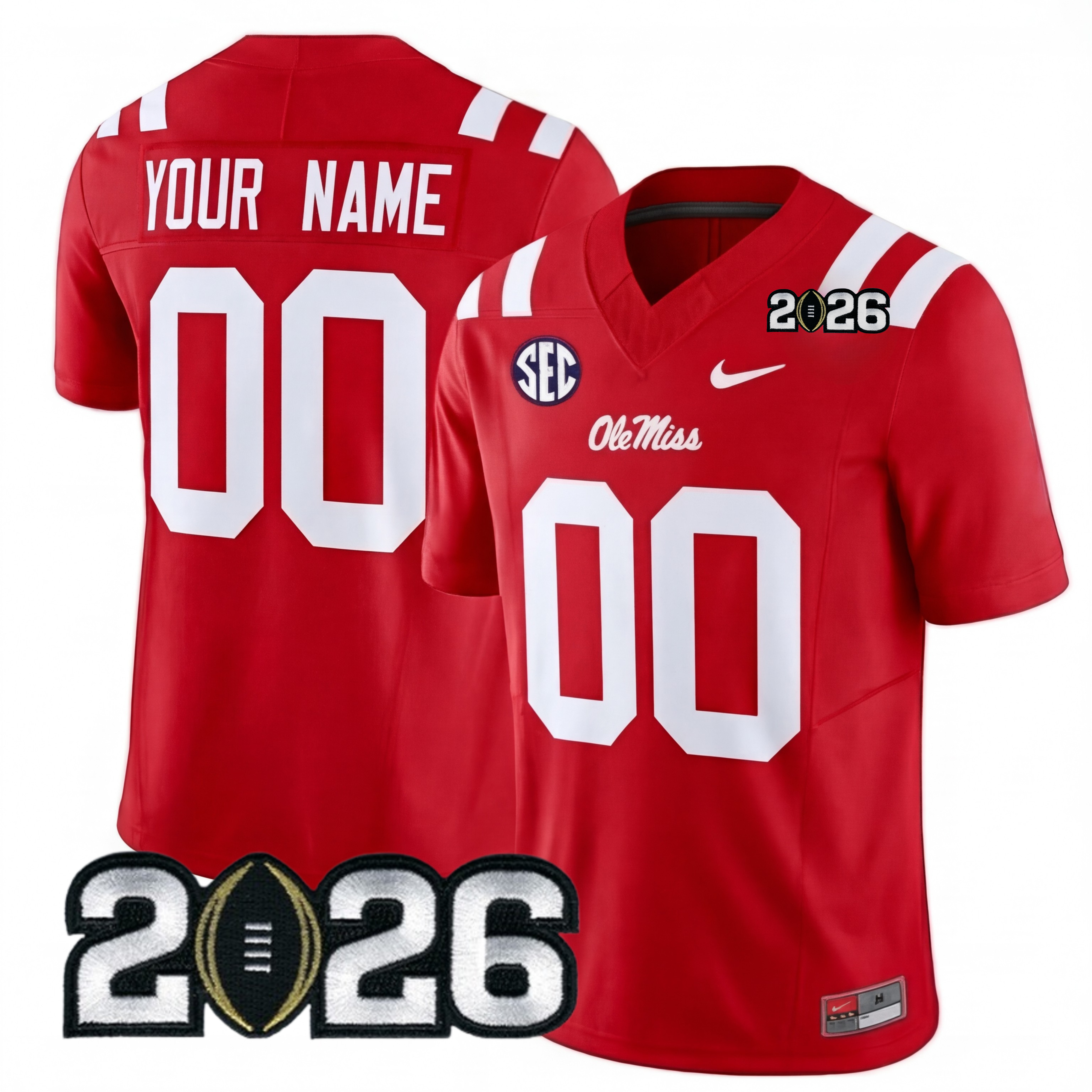 Men's Ole.M.Rebels 2026 Jersey - 2026 CFP Patch