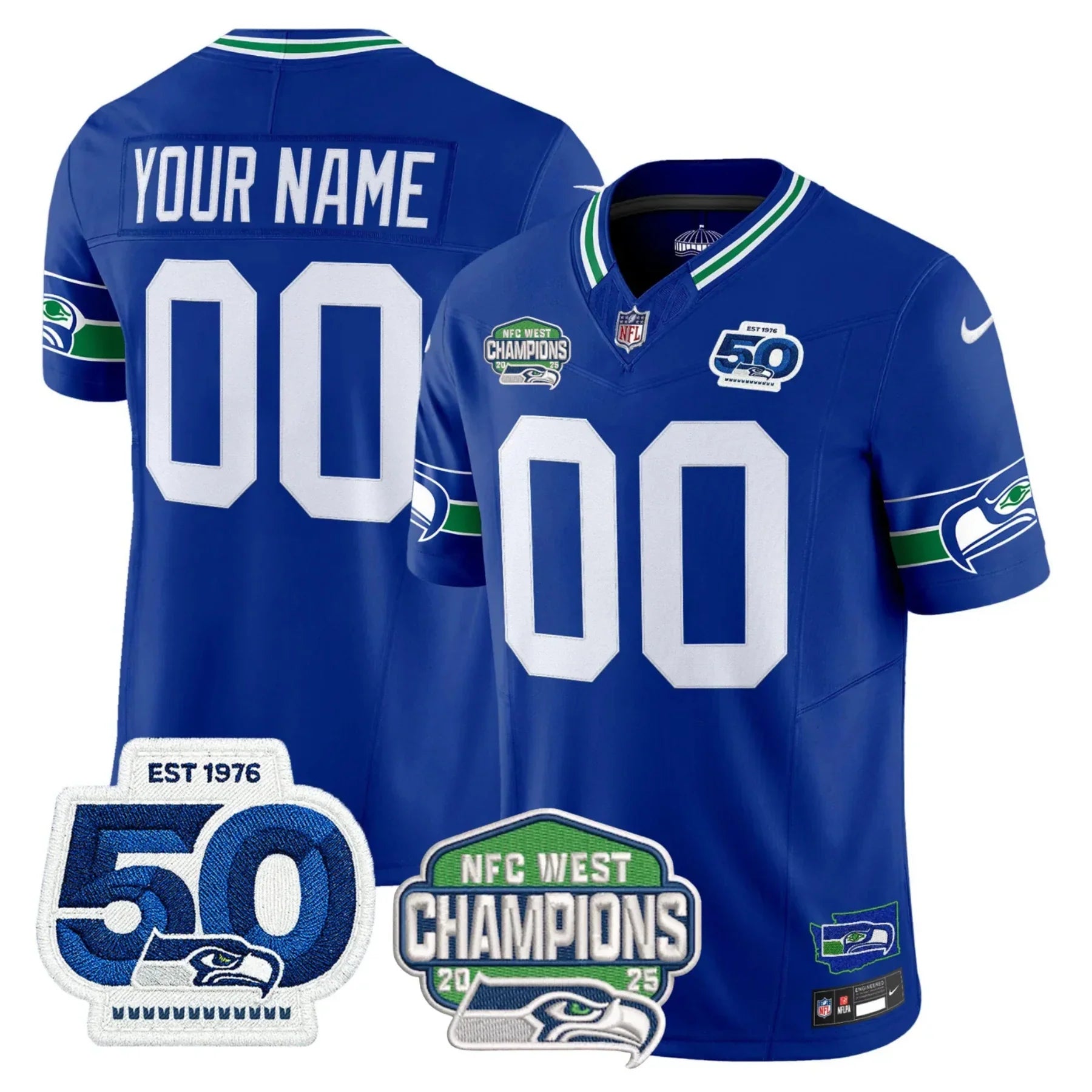 Men's SEA Football Limited Jersey - 50th & NFC West Champions Patch