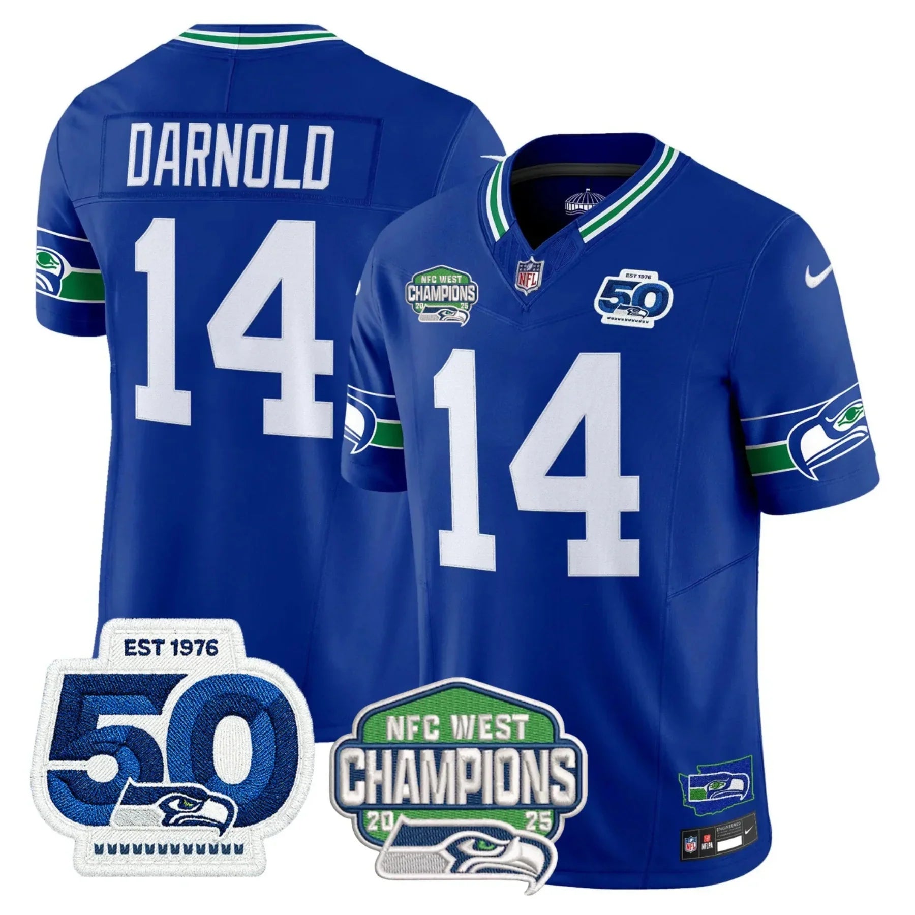 Men's SEA Football Limited Jersey - 50th & NFC West Champions Patch