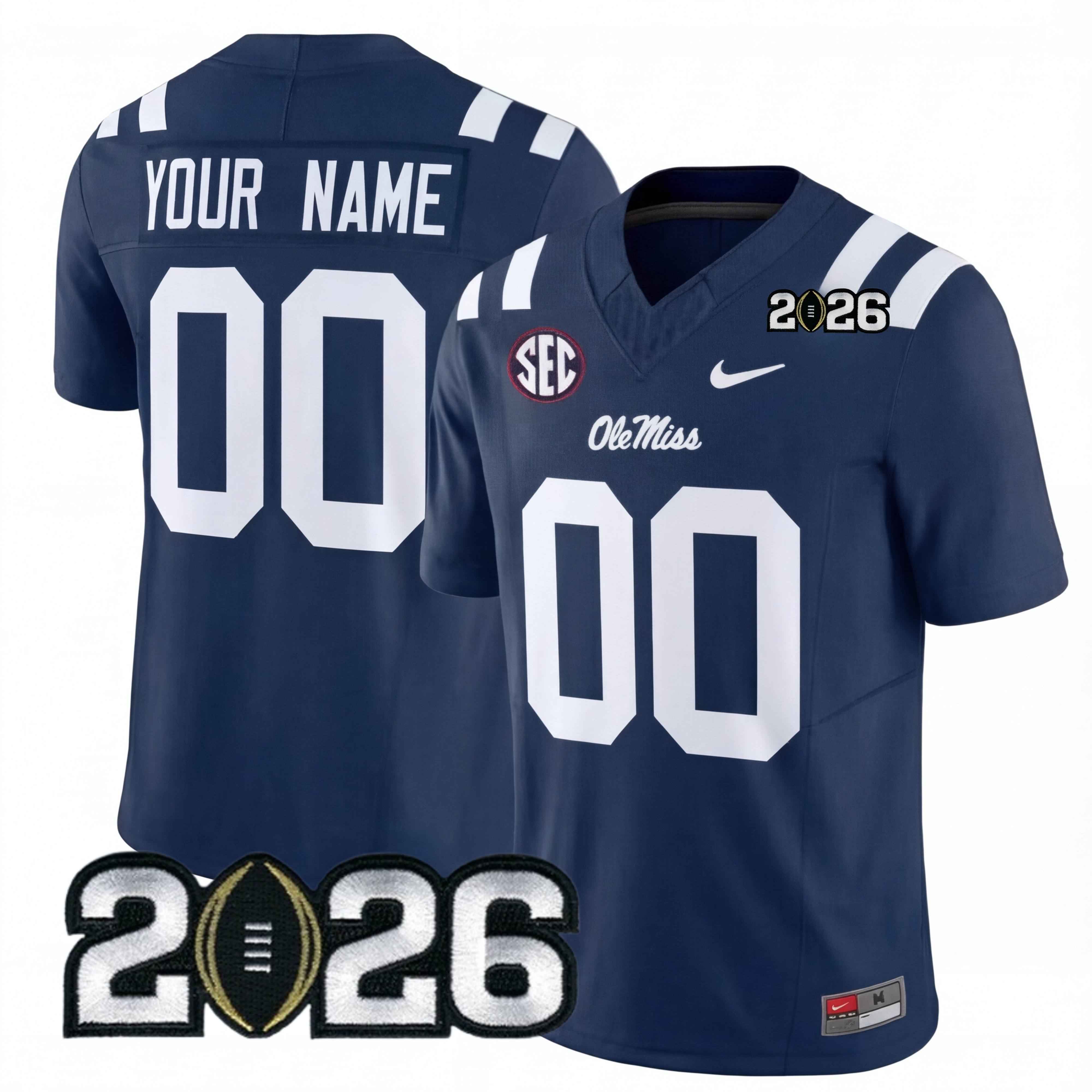 Men's Ole.M.Rebels 2026 Jersey - 2026 CFP Patch