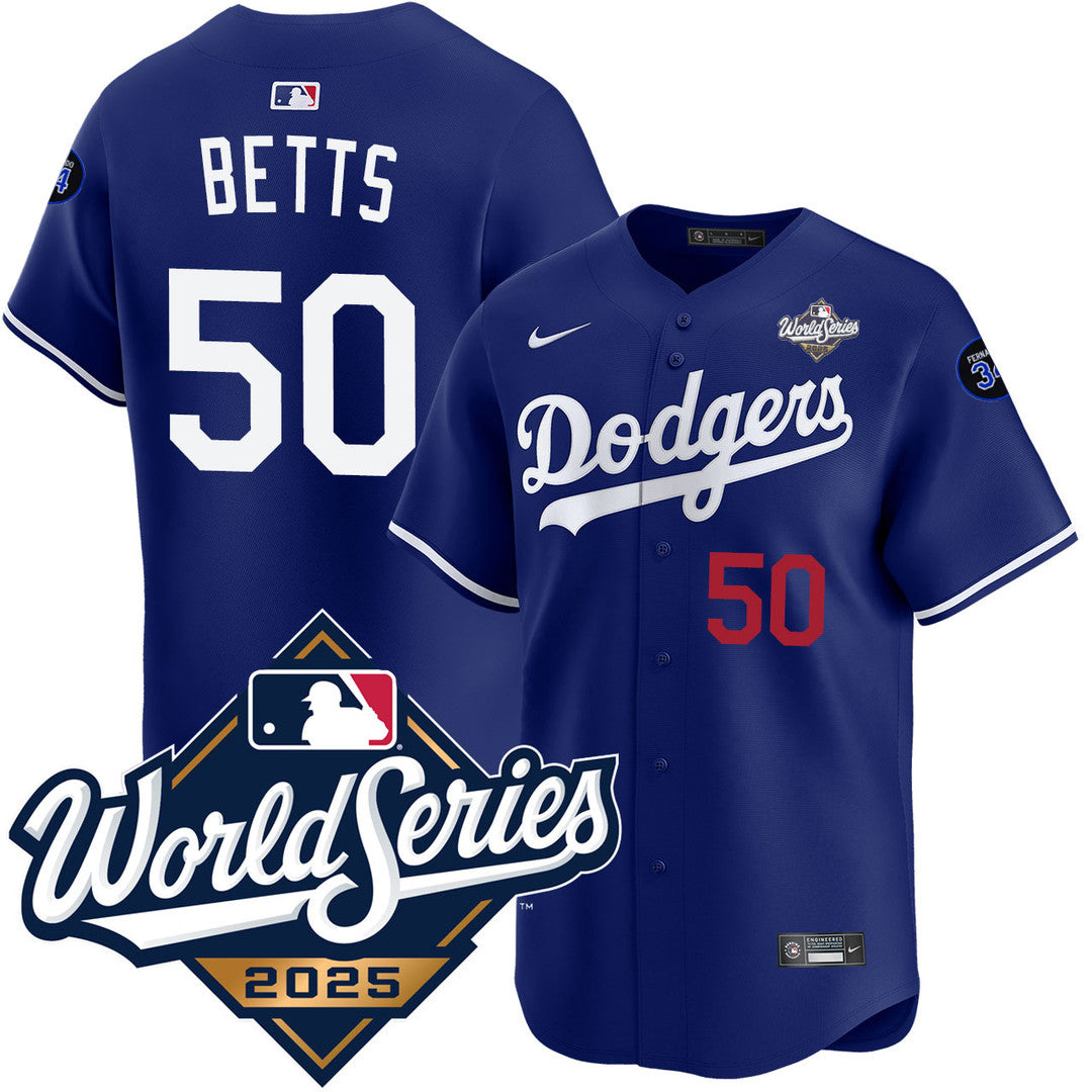 Men's LA Dodgers 25/26 Stitched Jersey - World Series 2025 Patch