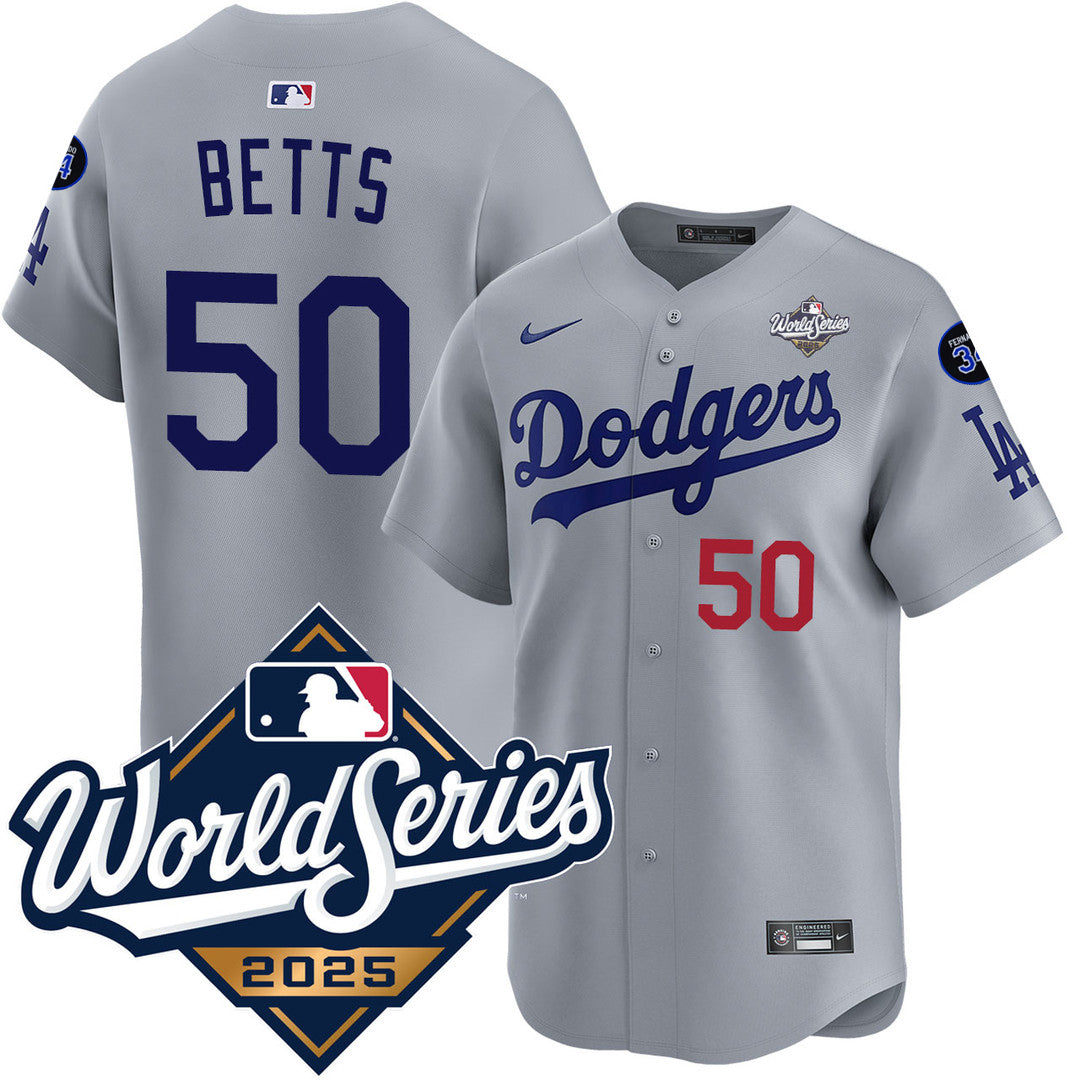 Men's LA Dodgers 25/26 Stitched Jersey - World Series 2025 Patch