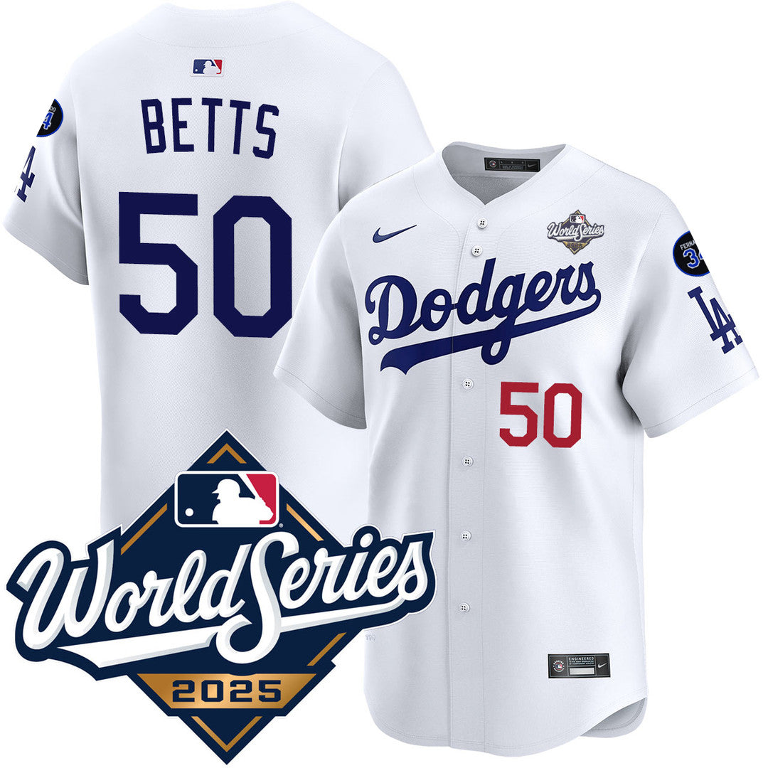 Men's LA Dodgers 25/26 Stitched Jersey - World Series 2025 Patch