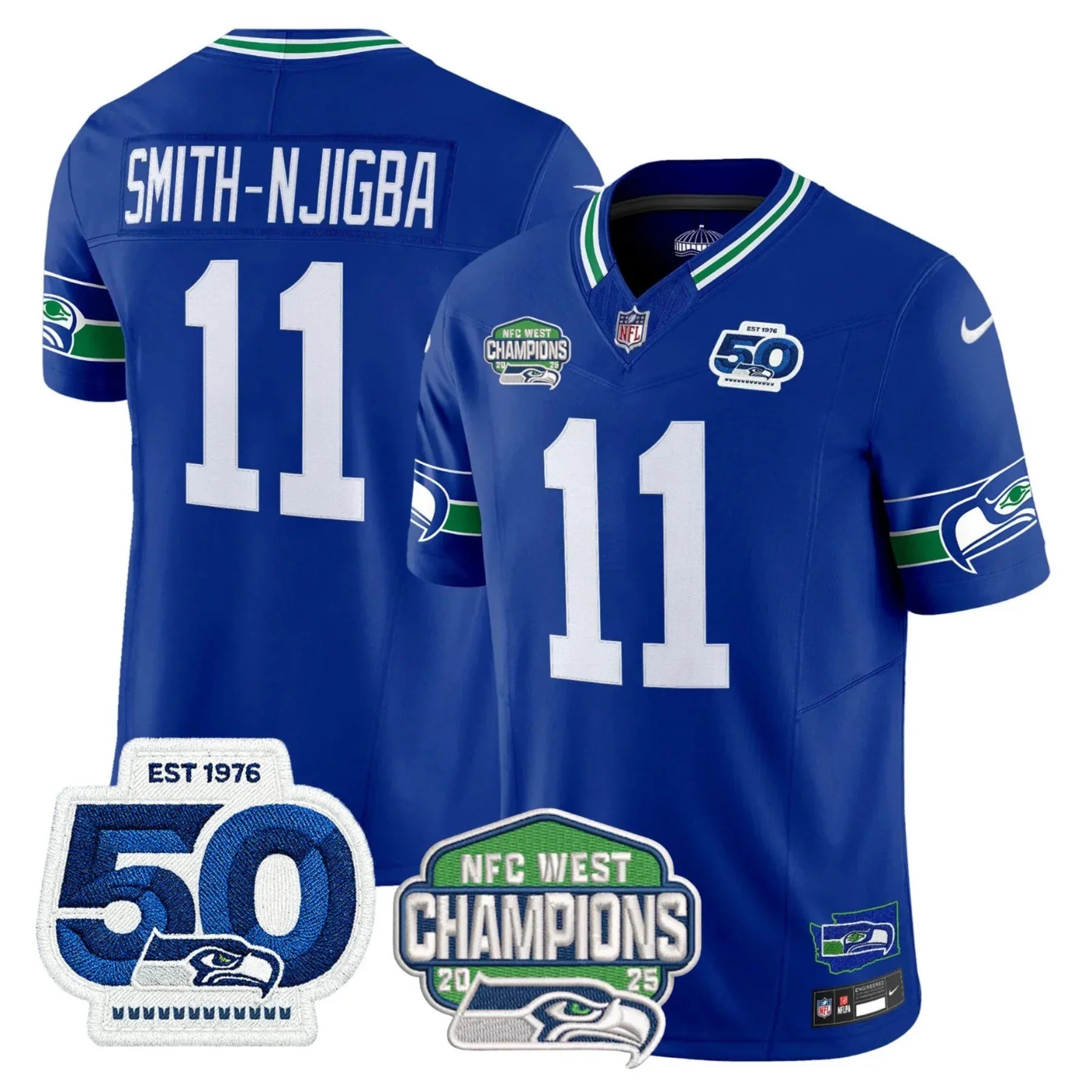 Men's SEA Football Limited Jersey - 50th & NFC West Champions Patch