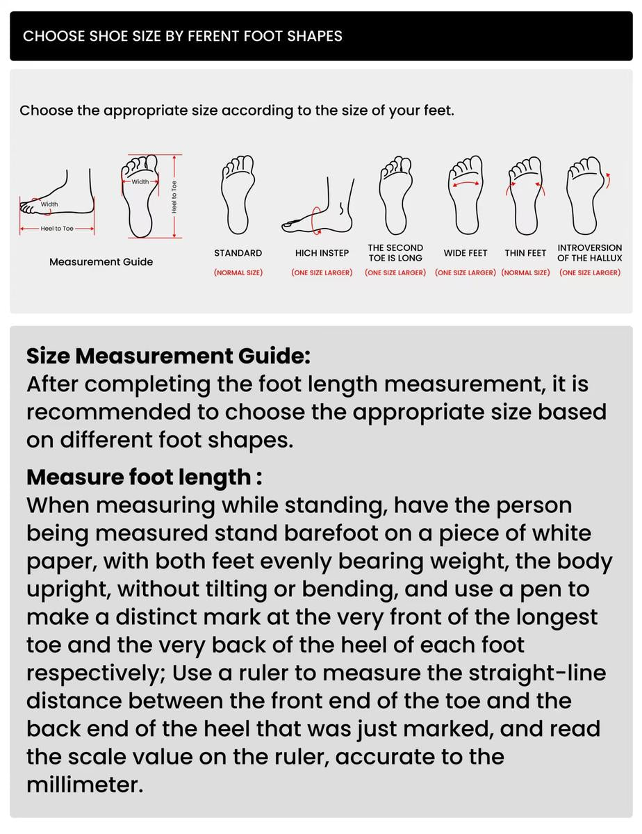 Gothic Embroidered Suede Clogs - how to measure your foot and choose your size