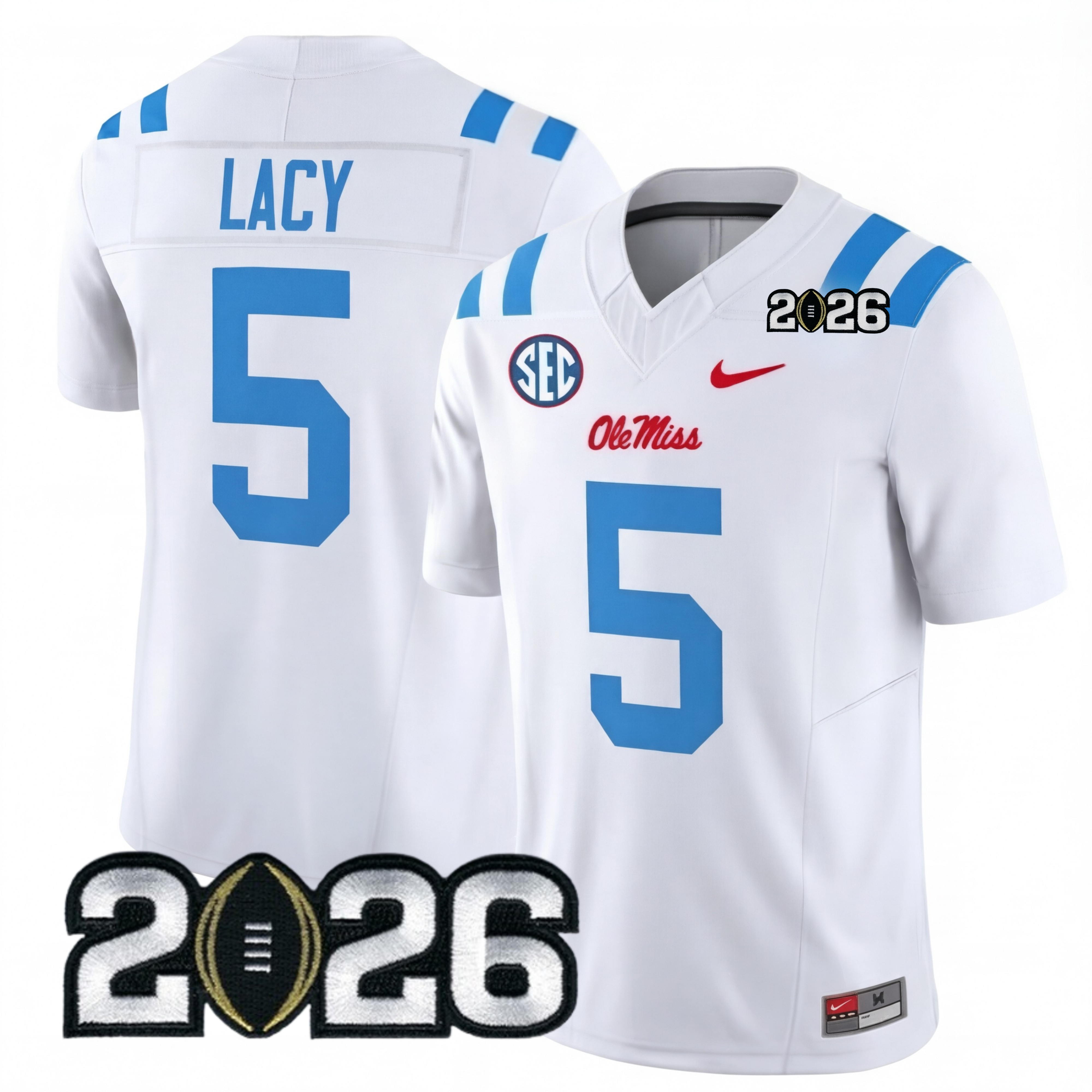 Men's Ole.M.Rebels 2026 Jersey - 2026 CFP Patch
