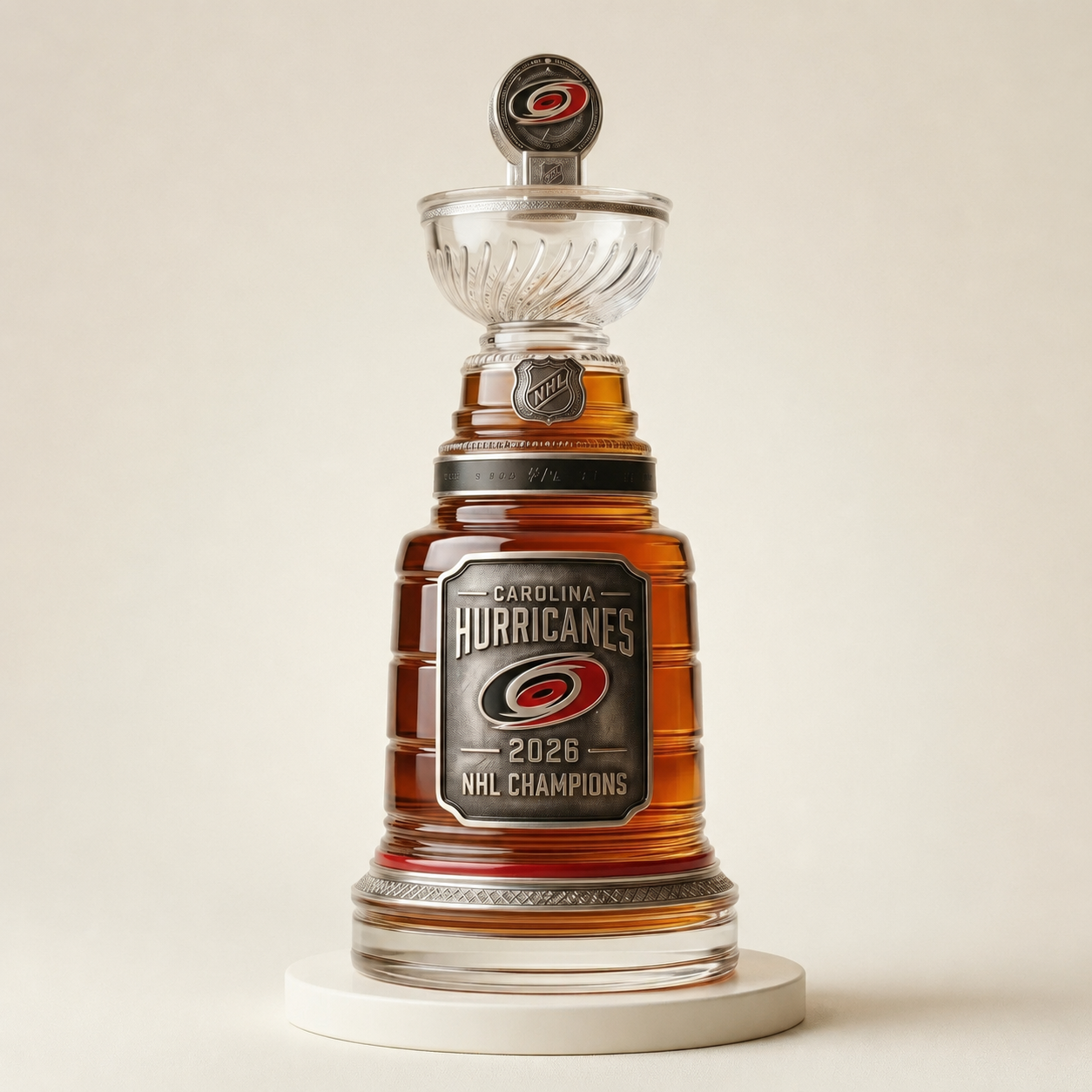 Carolina Hurricanes 2026 Champions Stanley Cup Final Shaped Decanter