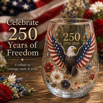 America 250 Eagle Glass Tumbler — detail view 4
