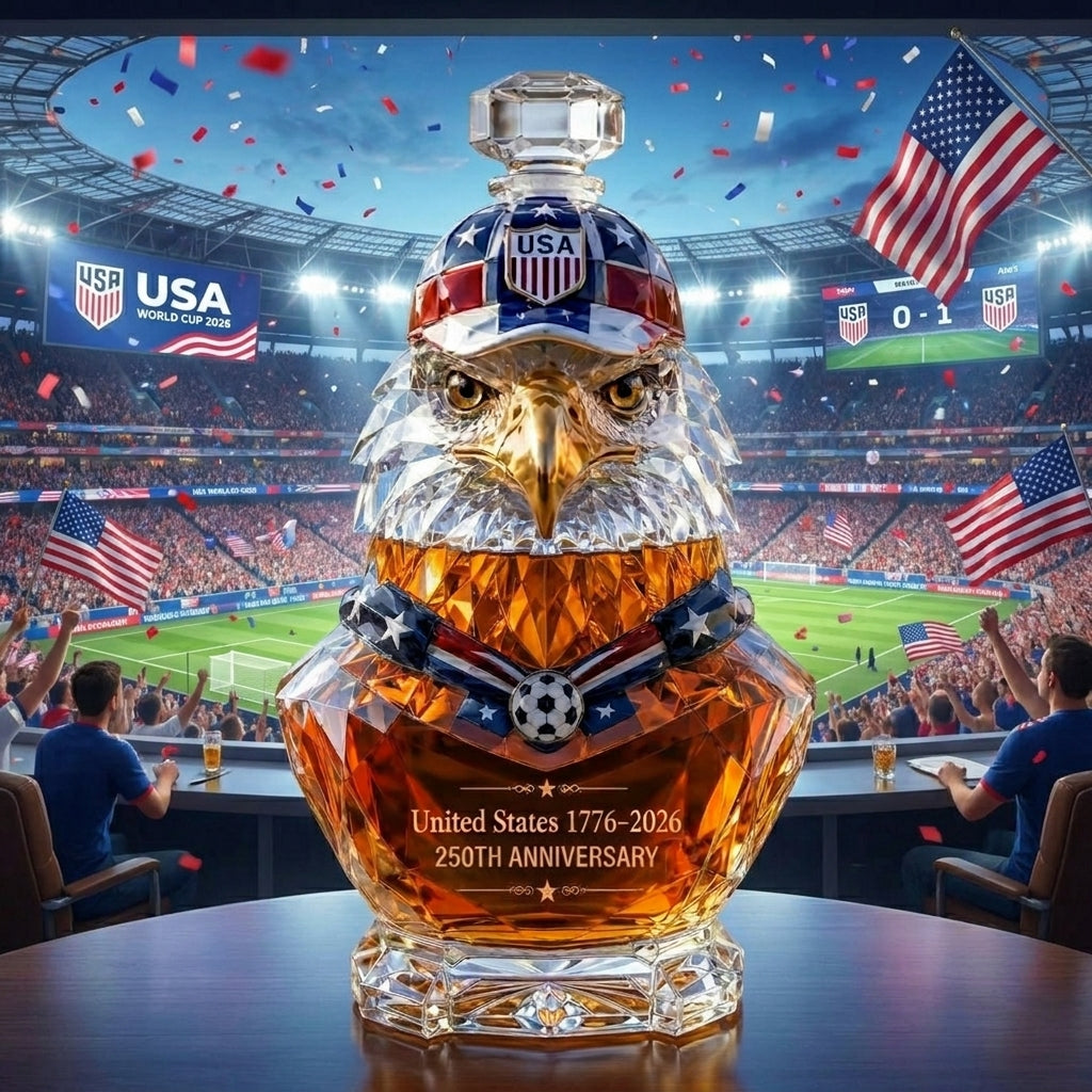 American Eagle 250th Anniversary Soccer Whiskey Bottle