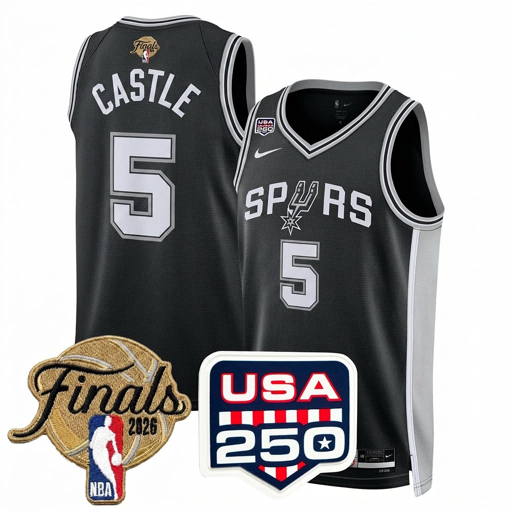 Men's San Antonio Spurs 2026 All Stitched Jersey - Finals +250th Patch