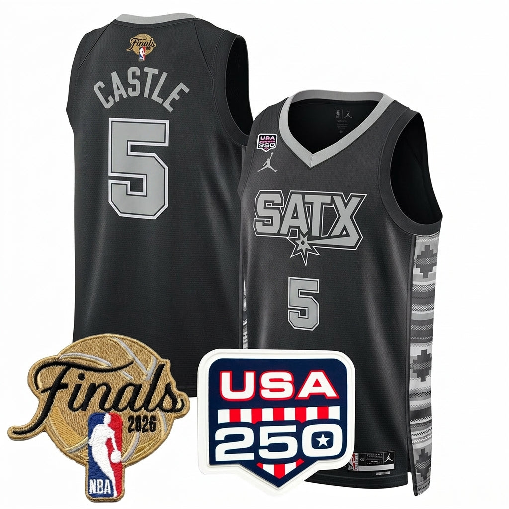 Men's San Antonio Spurs 2026 All Stitched Jersey - Finals +250th Patch
