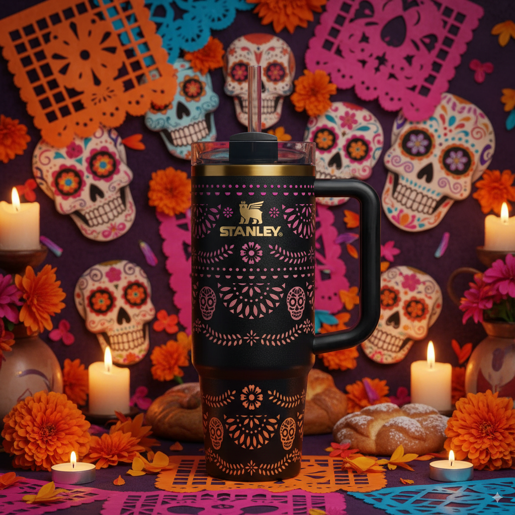40oz Día de Muertos Celebration Tumbler