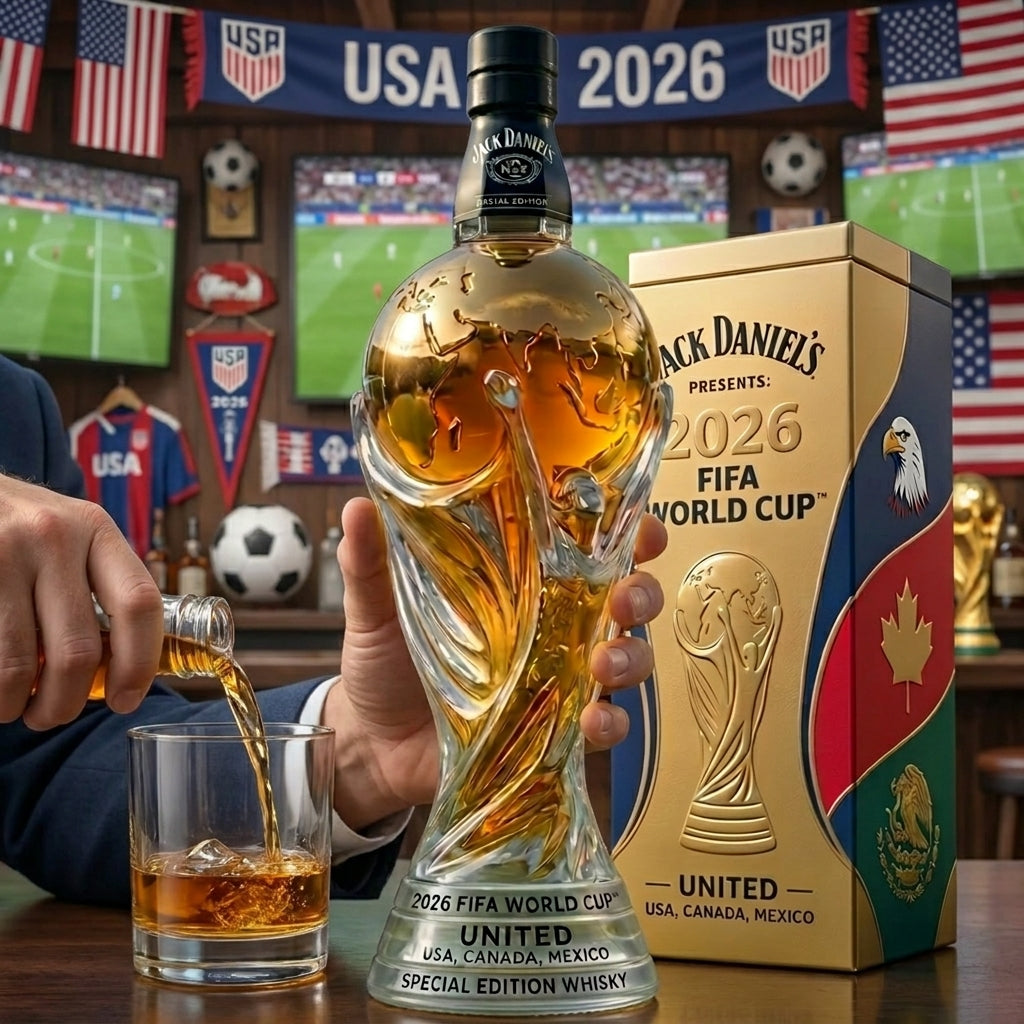 JD FF WC 2026 Whiskey Bottle