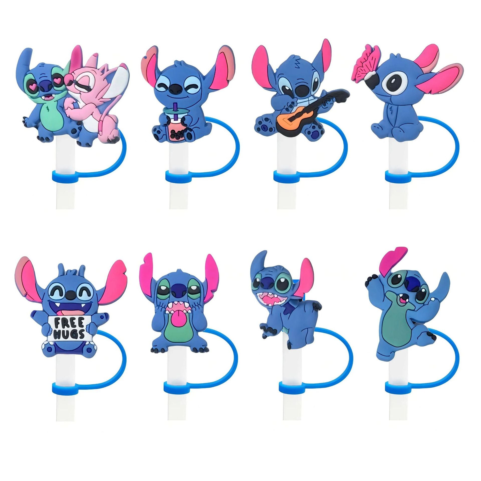 8PCs Stitch Straw Topper Set