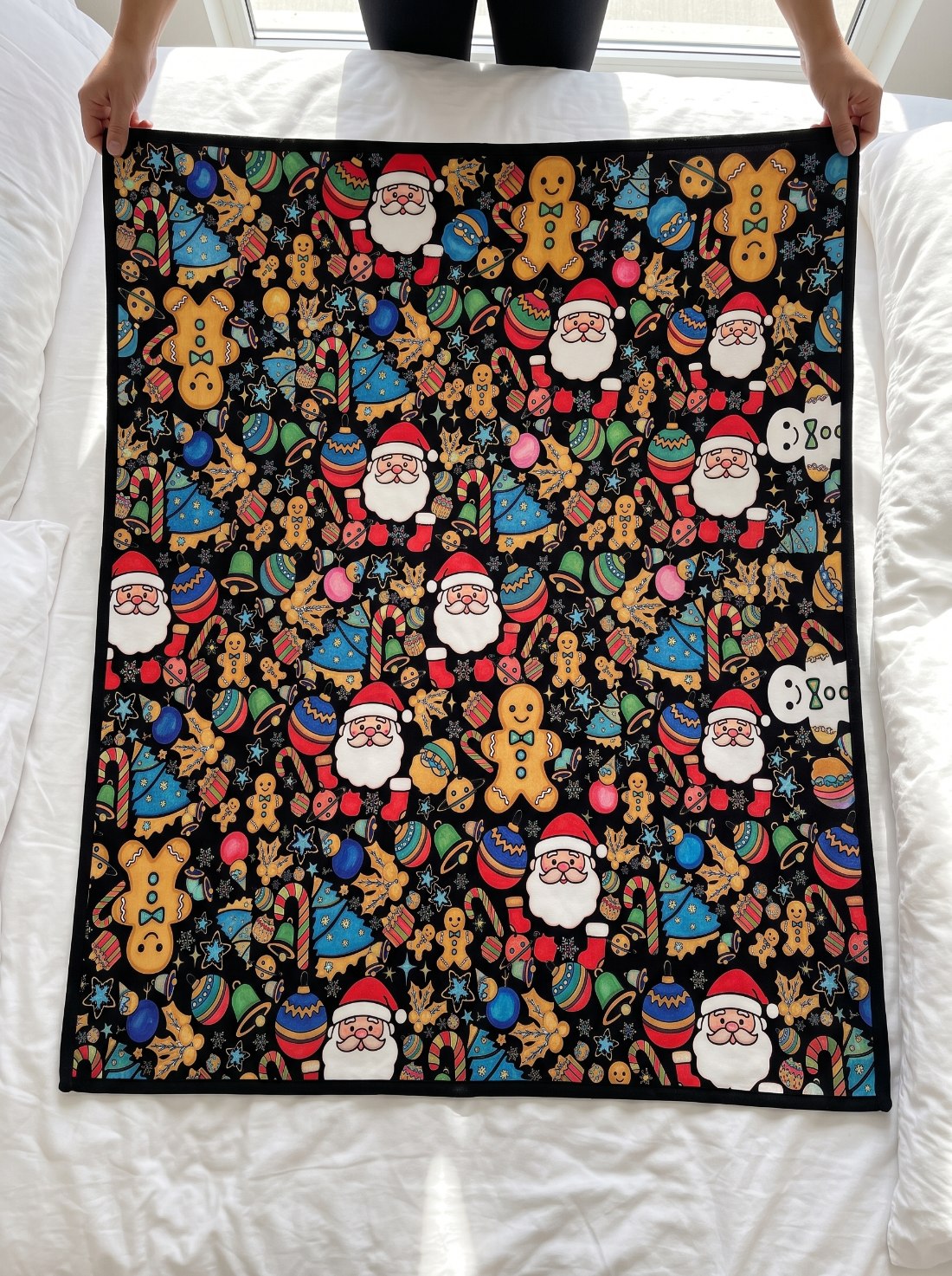 Fully colored Christmas Classics fleece throw
