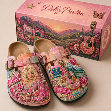 Dolly Parton Country Music Inspired Suede Clogs