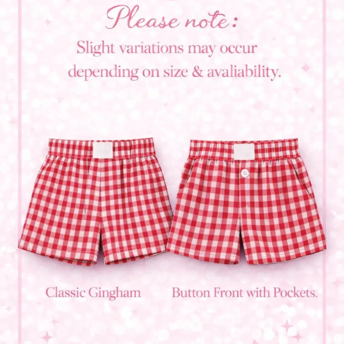 Disney Character Inspired Gingham Shorts