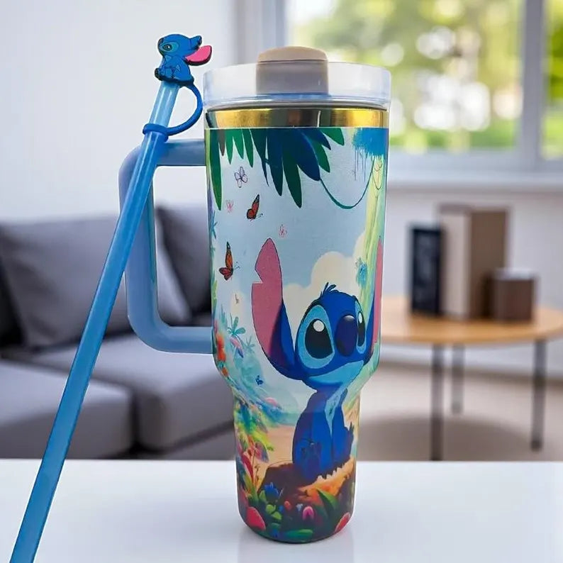 40oz Stitch Limited Tumbler with Straw&Topper