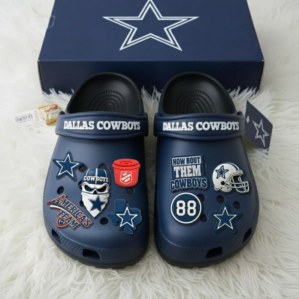 🎁 D.Cowboys 2025 Crocs With Charms