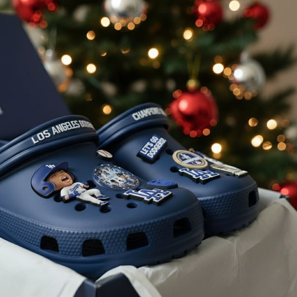 LA Dodgers 2025 World Series Champions Crocs With Charms