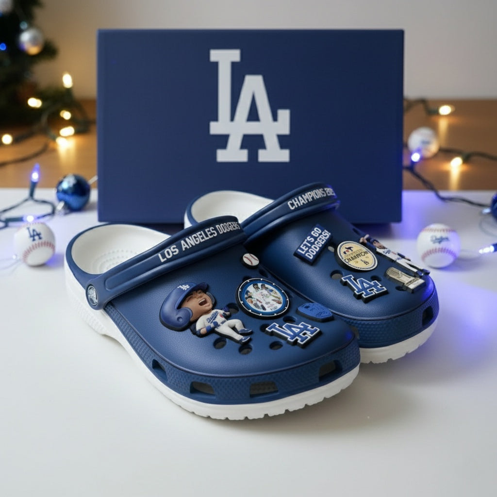 LA Dodgers 2025 World Series Champions Crocs With Charms