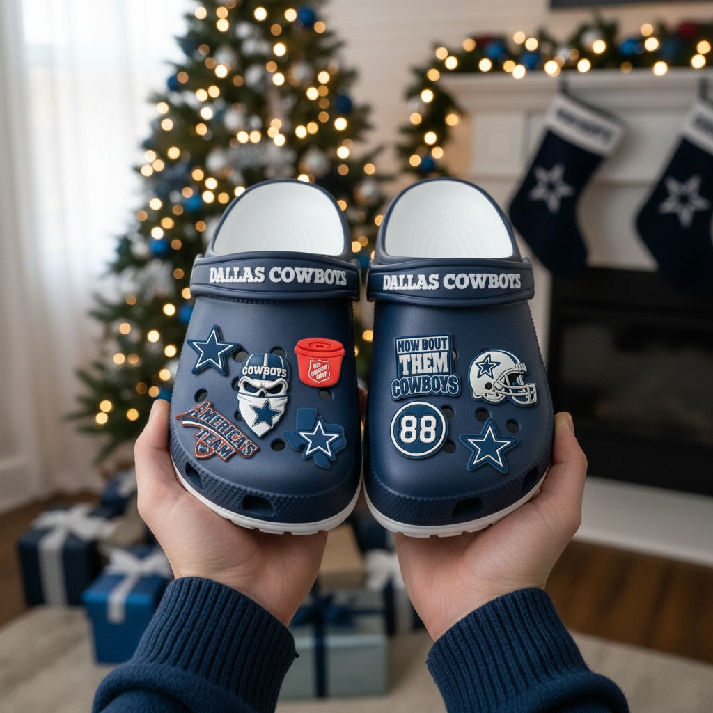 🎁 D.Cowboys 2025 Crocs With Charms