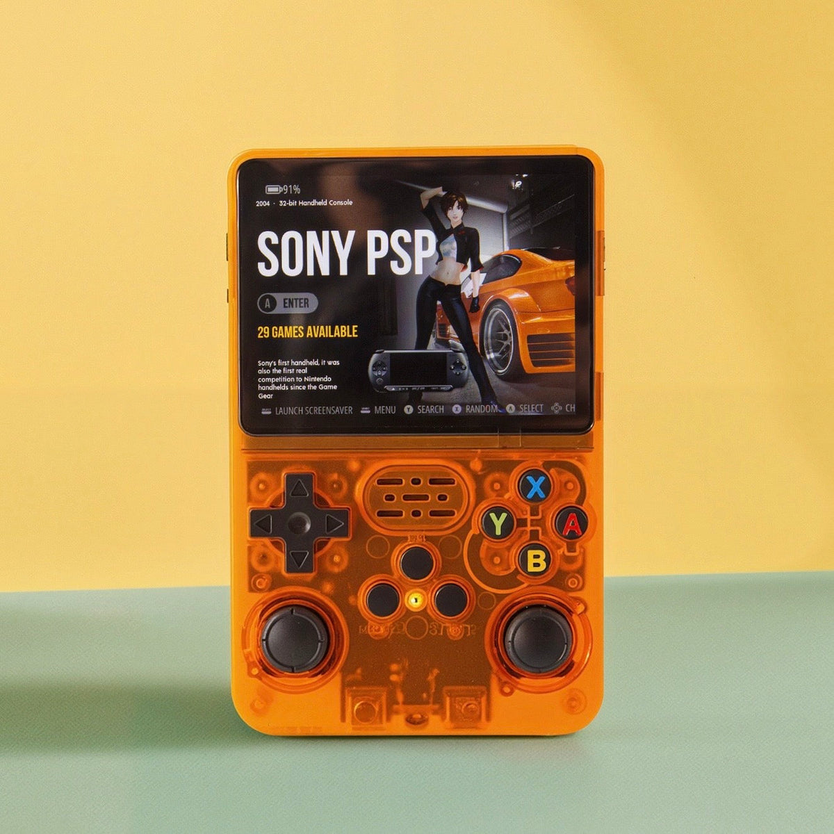 R36S Retro Handheld Game Console - Orange