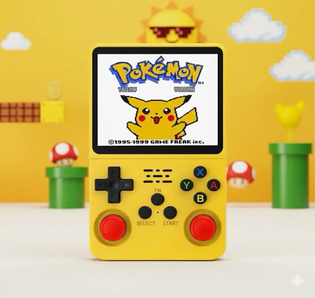 R36S Retro Handheld Game Console - Yellow